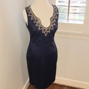 Navy Jeweled Trina Turk Dress